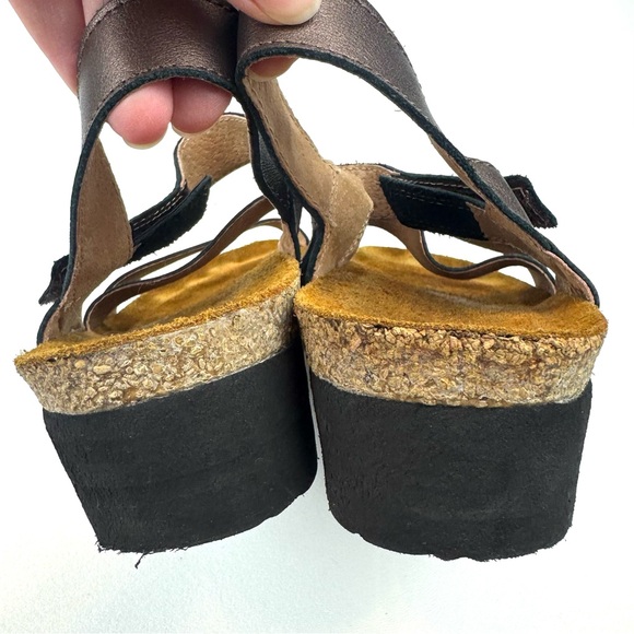 Naot Kayla sandals metallic leather strappy comfort wedge size 40 - Picture 5 of 9